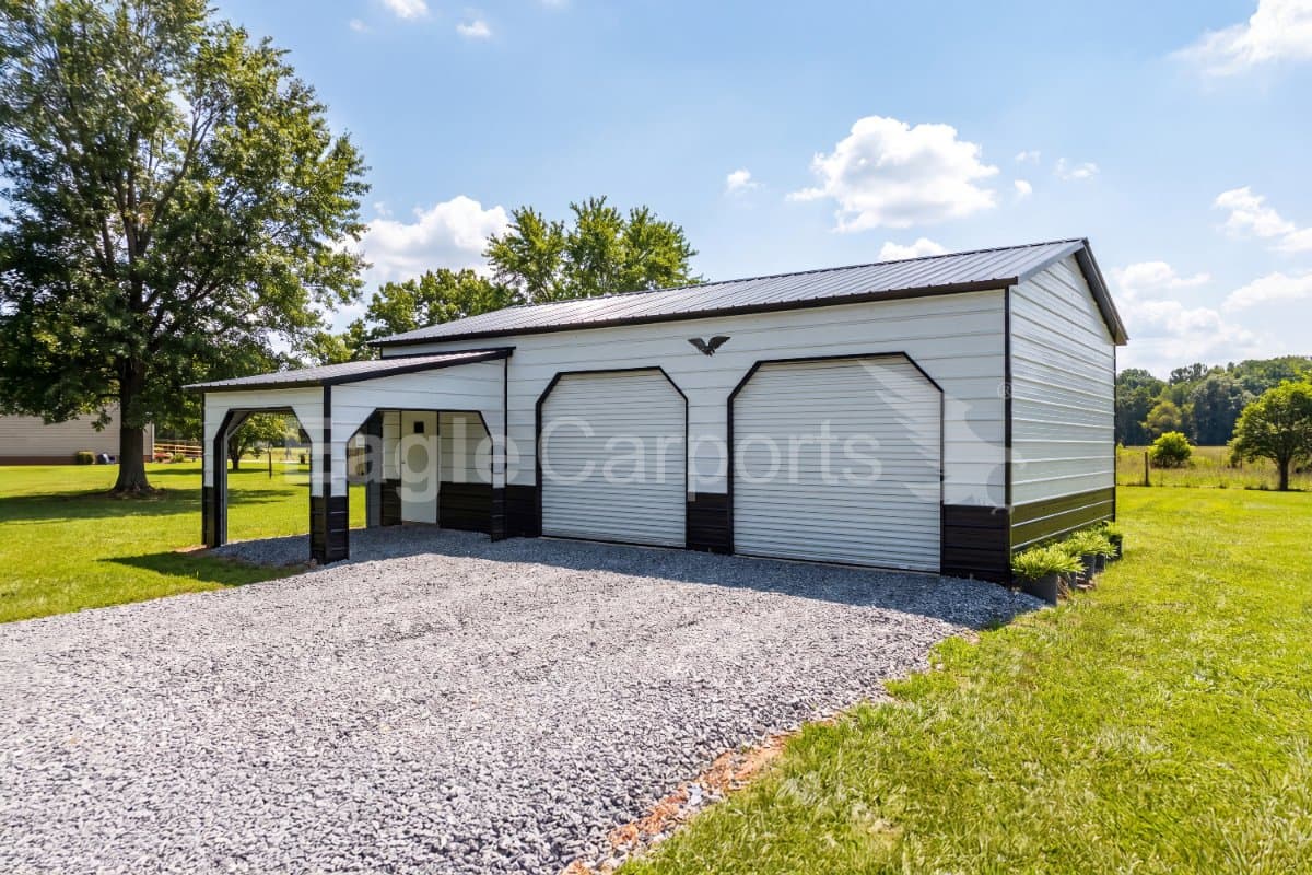 34x35x10/7 Metal Garage — FB418