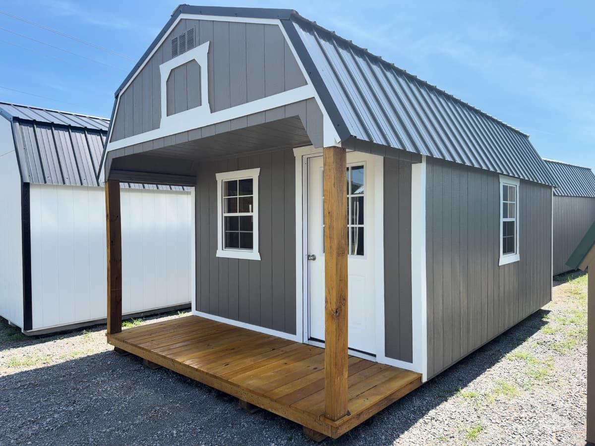 12x20 Painted Deluxe Lofted Barn Cabin — photo 1