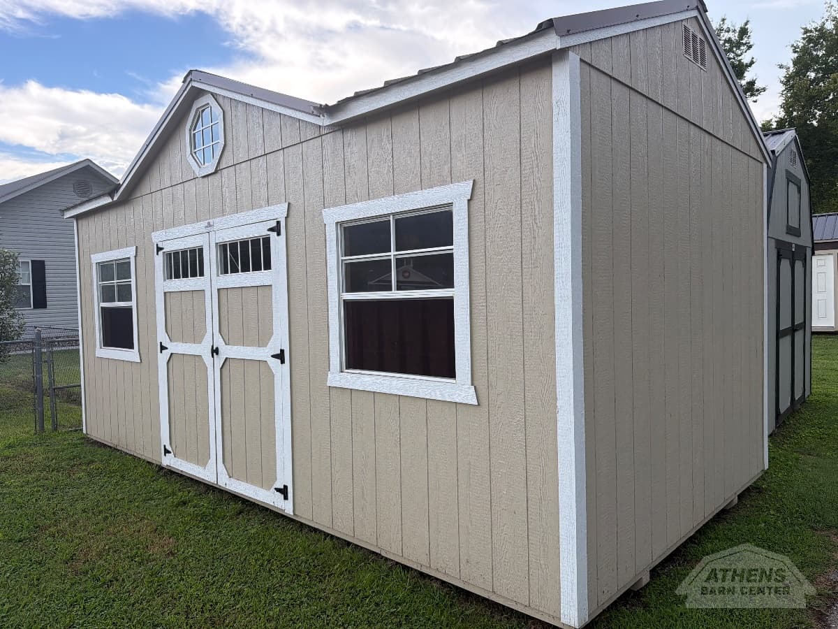 10x20 Dormer (Utility) — Beige walls · Barn White trim · Brown roof