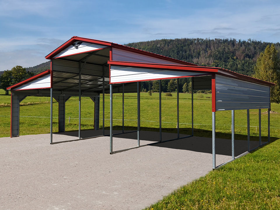 m240531 - 32x20x12/8 Barn Style Carport