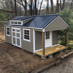 10x20 Painted Utility Dormer, Red with White Trim