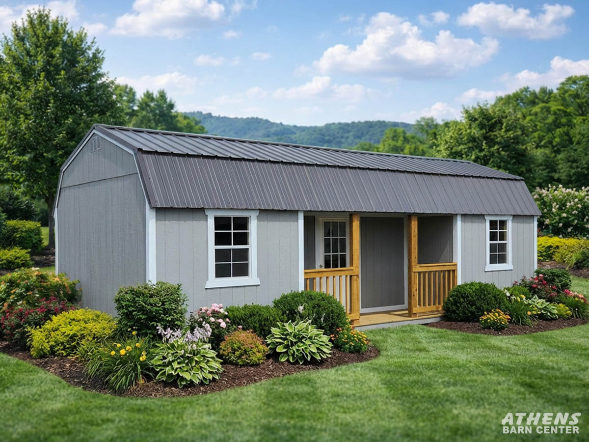 Lofted Center Porch Cabin