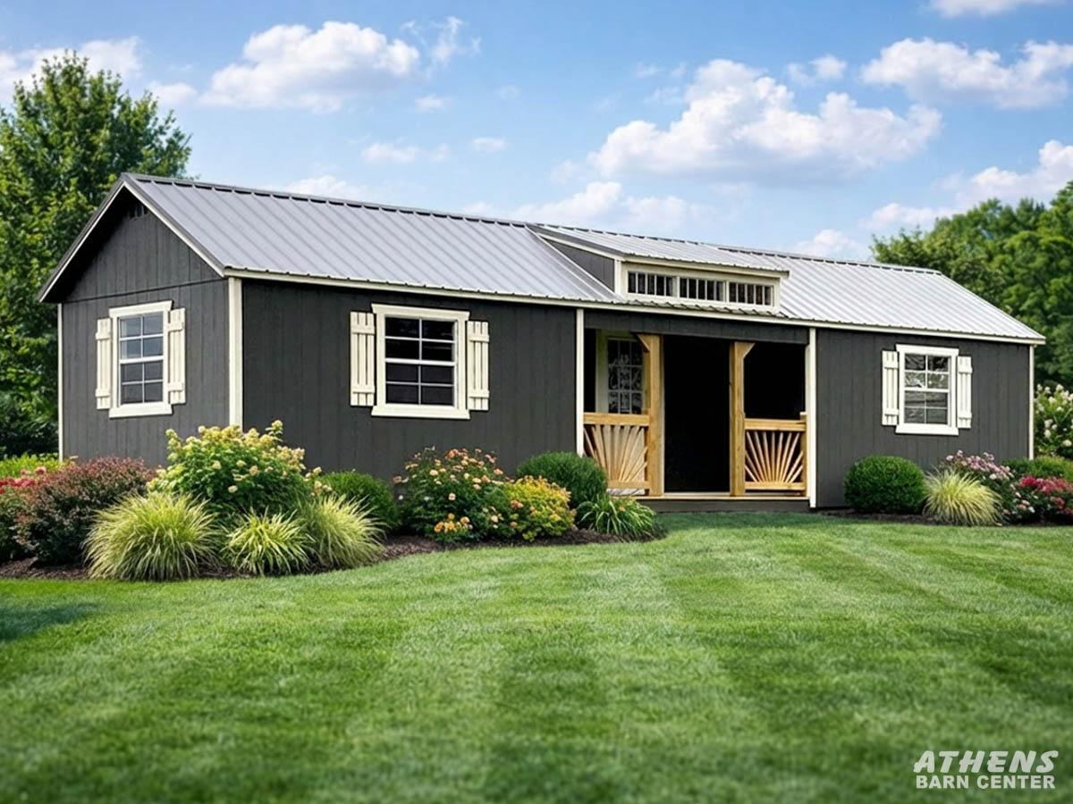 Utility Center Porch Cabin